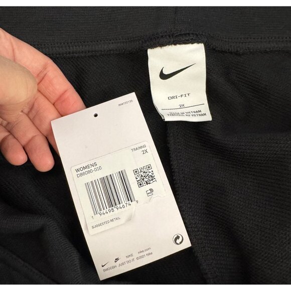Nike Dri-FIT One jogger embroidered black athleisure lounge sz 2x - Picture 2 of 8
